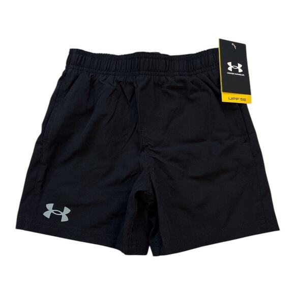 Under Armour Boys Compression Volley Swim Shorts Trunks Black Size 5 Boxer Lined - Picture 2 of 7